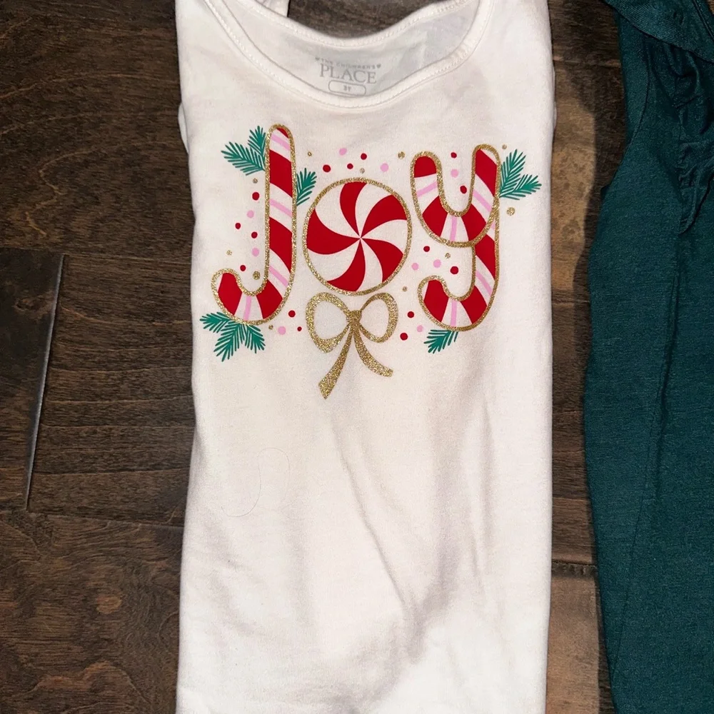 The Childrens Place Long Sleeve Tees Bundle Holiday Christmas Size 3T